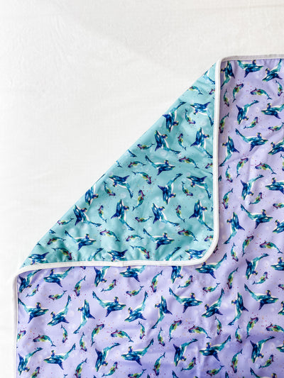 Two print, double-sided mat (Unicorn Sea Mint/Lilac)