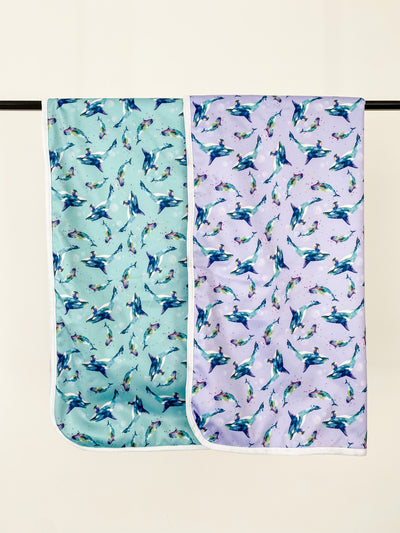 Two print, double-sided mat (Unicorn Sea Mint/Lilac)